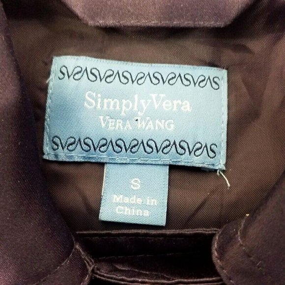 Simply Vera Vera Wang Purple Half Sleeve Button Front Dressy Jacket Womens Small - Picture 9 of 12